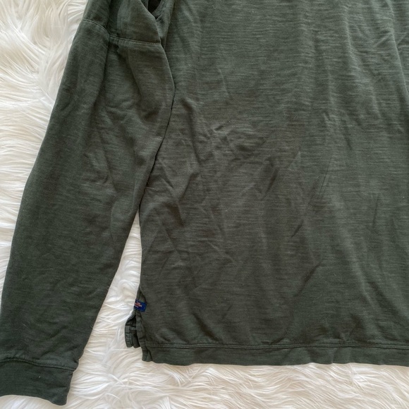 Goodman Brand Green Cotton Slim Fit Quarter Zip Pullover Shirt - Picture 8 of 9